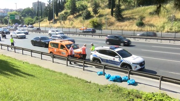 TEM'de zincirleme kaza: 1 yaralı