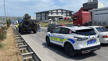 Samsun'da Zırhlı Araçla Trafik Kazası