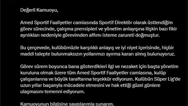 Reçber'den Amed'e Veda