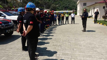Artvin Barajı'nda gerçeği aratmayan kurtarma tatbikatı