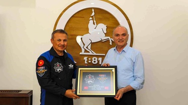 Başkan Özlü, Türkiye'nin ilk astronotunu ağırladı