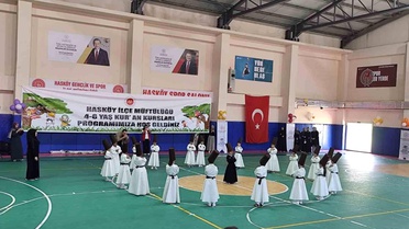 Hasköy'de 4-6 yaş Kur'an Kursu öğrencileri mezuniyet heyecanı yaşadı
