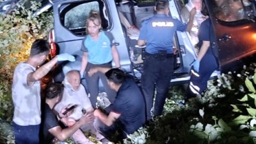 Samsun'da Kaza: Araç Şarampole Yuvarlandı