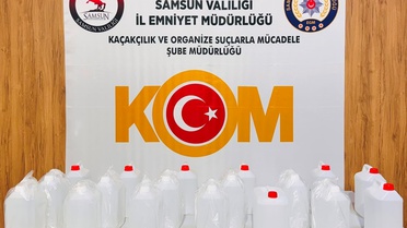 Samsun'da 90 litre etil alkol ele geçirildi, 2 gözaltı