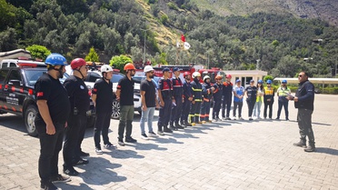 Artvin Barajı'nda Yangın Tatbikatı