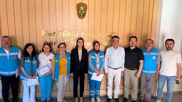 Gerze'de sağlık çalışanlarına başarı belgesi