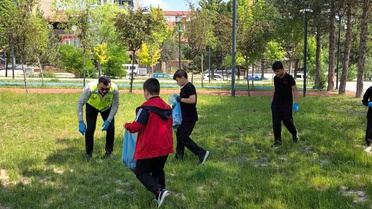 Kütahya'da ortaokul öğrencilerinden çevreye örnek etkinlik
