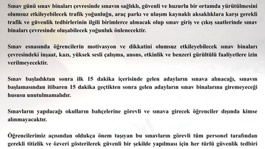 Tekirdağ'da LGS İçin Güvenlik ve Ulaşım Tedbirleri