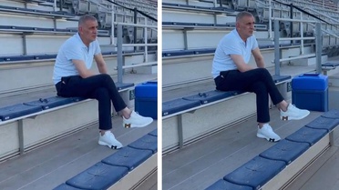 TFF Başkanı'nın saha kenarındaki görüntüsü olay oldu