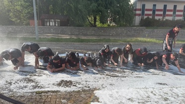 AÇÜ'de İtfaiyeci Mezuniyet Coşkusu