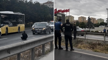 Büyükçekmece’de bunalıma giren şahıs D-100’ü birbirine kattı