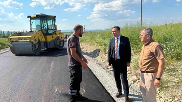 Çavdarhisar'da Asfalt Çalışmaları İncelendi