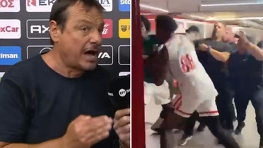 İşte Ergin Ataman'a ağzını bozduran kavganın görüntüleri