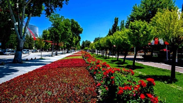 Malatya'da park ve kavşaklar çiçeklerle süslendi