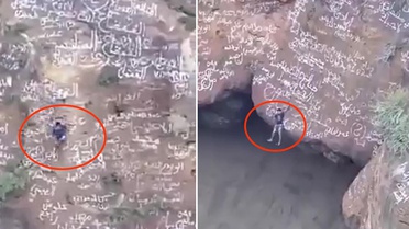 Yemen'in 'Örümcek Adam'ı volkan kraterinde can verdi