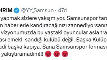 Yıldırım: Samsunspor Emekli Kulübü Değil