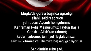 Muğla'da polis memuru şehit oldu
