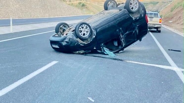 Adıyaman'da Takla atan Araçta 2 Yaralı