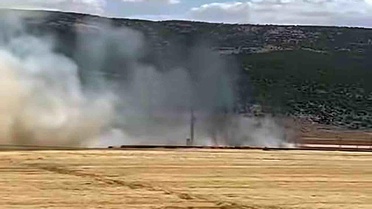 Gaziantep'te Buğday Tarlasında Yangın
