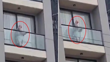 Balkonda infial yaratan görüntü! Çocuğu görünce çığlığı bastılar