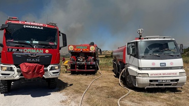 Çanakkale'de Orman Yangınına Müdahale