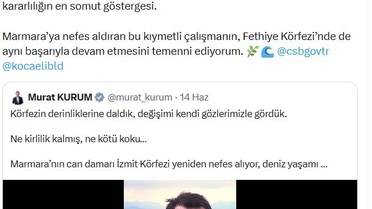 Emine Erdoğan'dan dip çamuru temizliğine tebrik