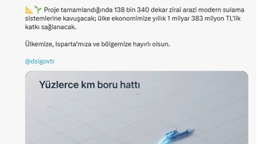 Isparta Sulama Projesi Sona Yaklaşıyor