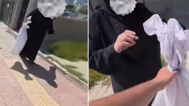 Mersin'de vicdanları yaralayan görüntü: Kediyi çuvala koyup atmaya kalktı