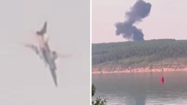 Rusya'da stratejik bombardıman uçağı düştü
