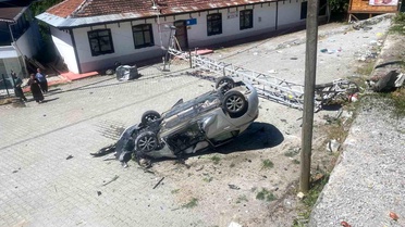 Küre'de Otomobil Takla Attı: 1 Yaralı