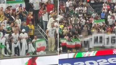 İran maçına damga vuran 'katliam' pankartı