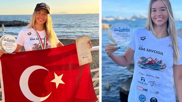 İzmirli yüzücü Eda Savcıgil'den tarihi başarı