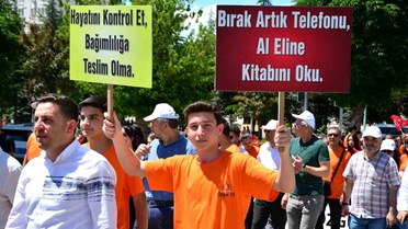 Çorum'da bağımlılığa karşı farkındalık yürüyüşü