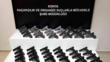 Konya'da 65 Ruhsatsız Tabanca Ele Geçirildi