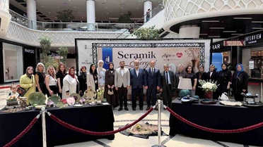 Kursiyerlerin seramik ürünleri görücüye çıktı
