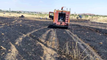 Kızıltepe'de Yangın: 40 Dönüm Buğday Zarar Gördü