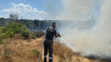 Lice'de Kırsal Alanda Yangın Söndürüldü