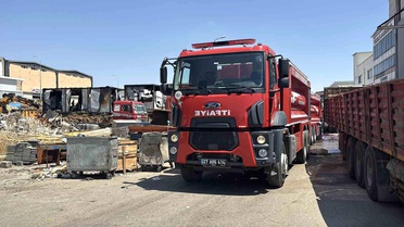 Gaziantep'te metal atölyesinde yangın paniği