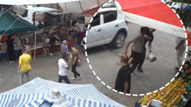 İzmir'de pazarda izinsiz tezgah açmaya kalkan şahıs zabıtaya saldırdı