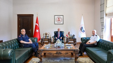 Vali Turan, Jandarma Tuğgeneral Bekmez'i Ağırladı