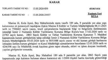 Kula'da Arkeolojik Sit Alanı Tescillendi