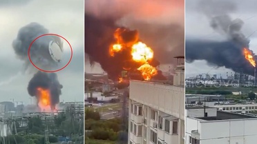 Rusya'nın başkenti vuruldu! Bina resmen havaya uçtu, şehir alev alev