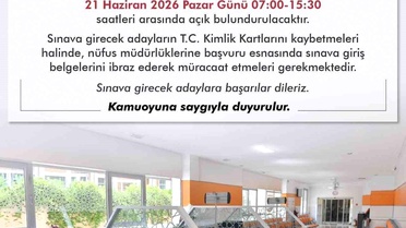 YKS Adaylarına Nüfus Müdürlükleri Açık
