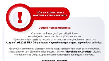 Uşak'ta YKS nedeniyle maç yayını organizasyonunu iptal edildi