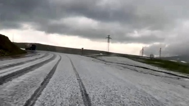 Ilgar Dağı'nda Dolu Yağışı