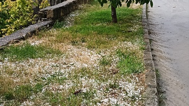 Bolvadin'de Sağanak ve Dolu Zarara Yol Açtı