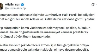 CHP'den Adalar ve Silifke Operasyonlarına Tepki