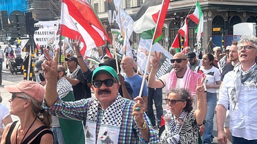Stockholm'de İsrail Protestosu