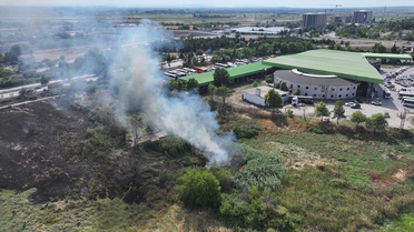 Edirne'de Otluk Alanda Yangın
