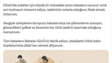 Emine Erdoğan'dan Babalar Günü mesajı